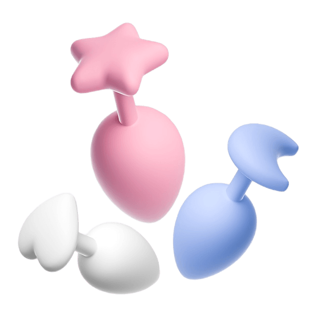 Heart Moon Star Plug Set — product view, view 1